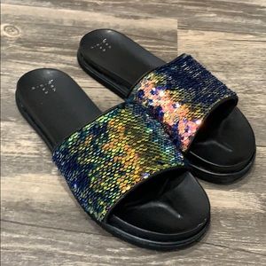 Sequin sandals